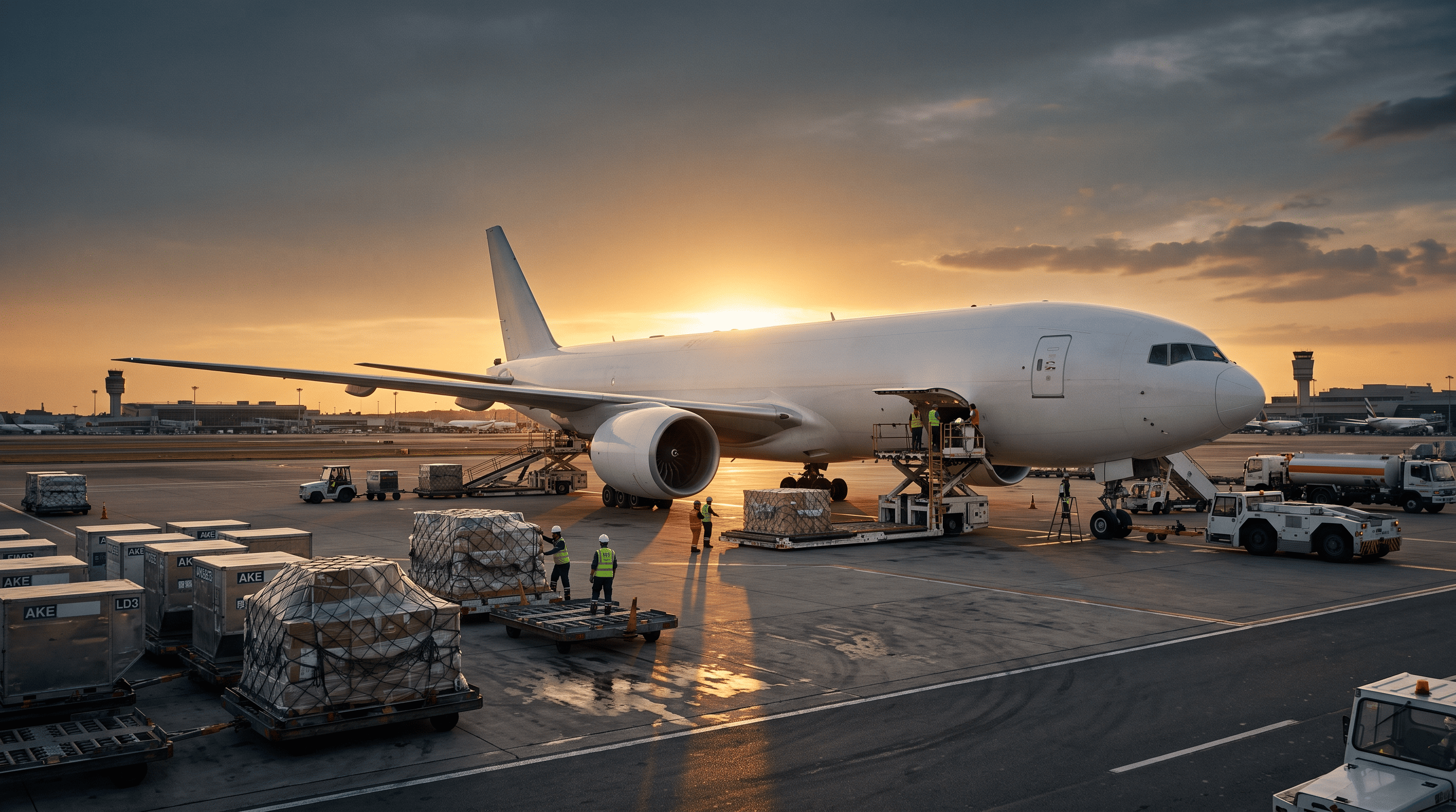 Cargo containers prepared for global transportation